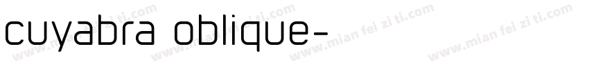 cuyabra oblique字体转换